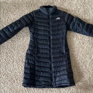 The North Face Black Quilted Long Coat
